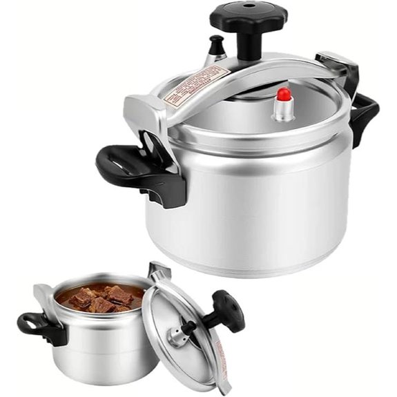 3Qt Small Aluminum Pressure Cooker with Locking