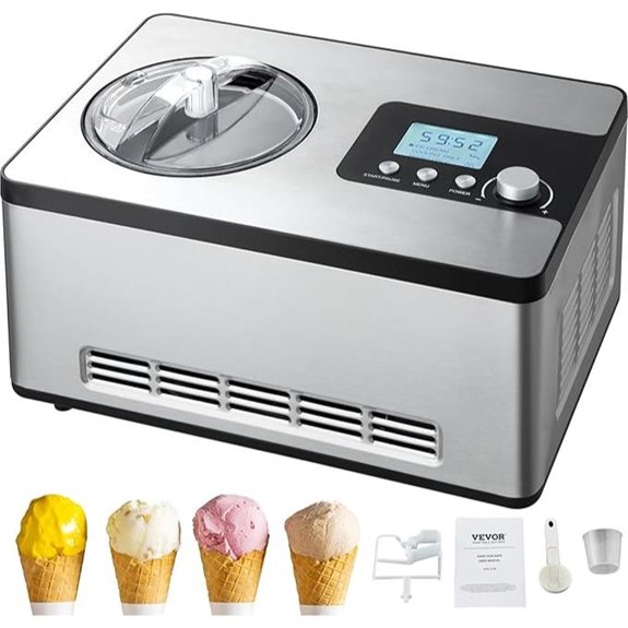 VEVOR 2 Quart Automatic Ice Cream Maker with LCD