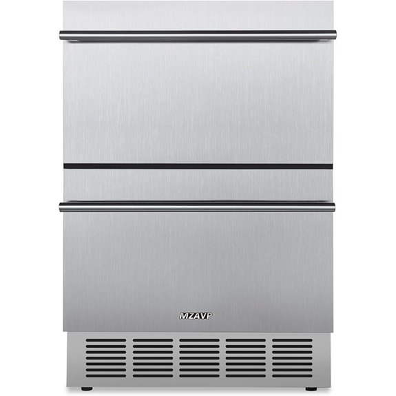24-Inch Stainless Steel Double Drawer Beverage Fridge
