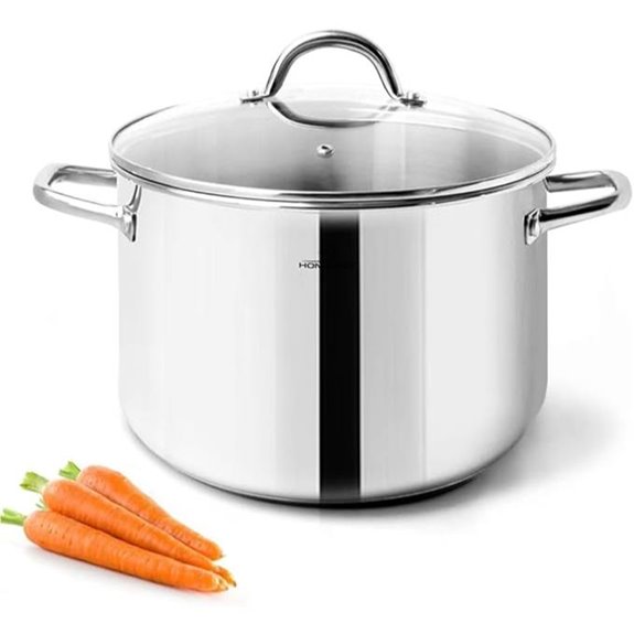 HOMICHEF 4 Qt Small Stainless Steel Stock Pot