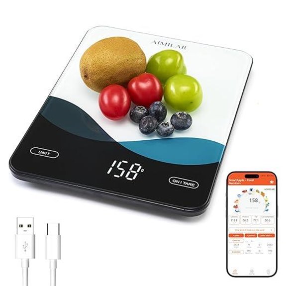AIMILAR Smart Kitchen Scale with Nutritional Calculator