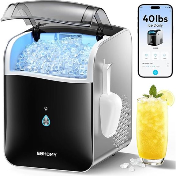 EUHOMY Smart Nugget Ice Maker with App Control