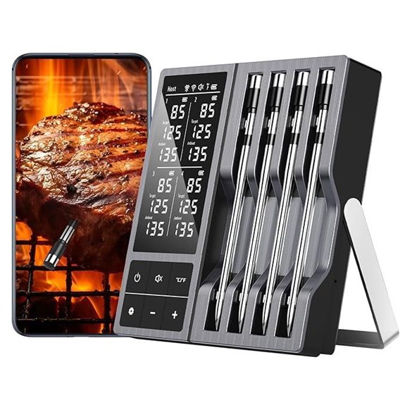 Wireless Meat Thermometer with App Alerts