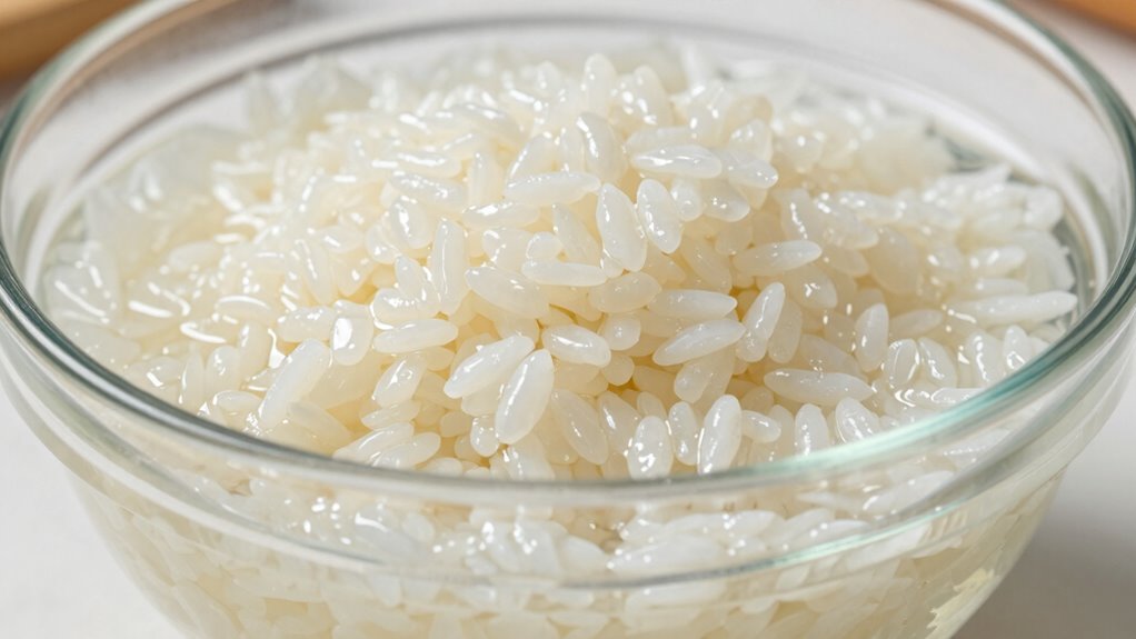 soaking enhances rice texture