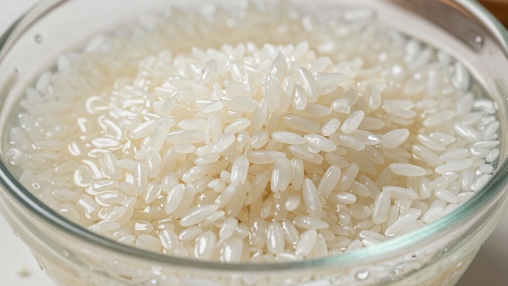 soaking improves rice texture