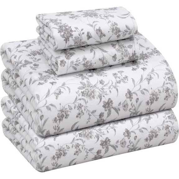 RUVANTI Queen Flannel Sheet Set 100% Cotton Soft