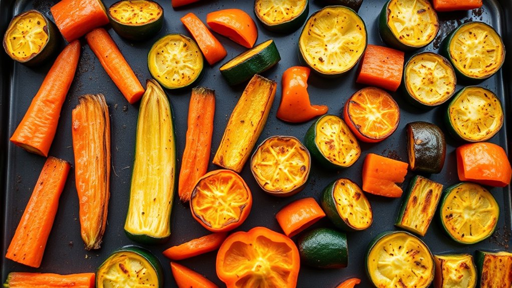 space veggies evenly apart