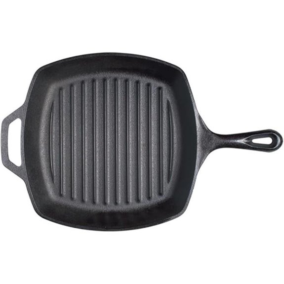 Lodge Cast Iron Grill Pan Square 10.5 Inch