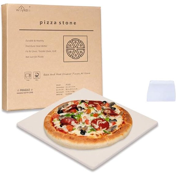 Square Pizza Stone for Grill and Oven