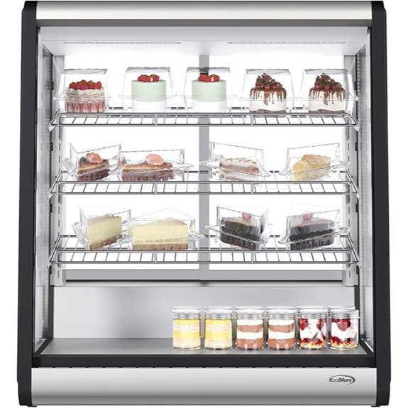 KoolMore 31-Inch 4-Tier Stainless Display Refrigerator