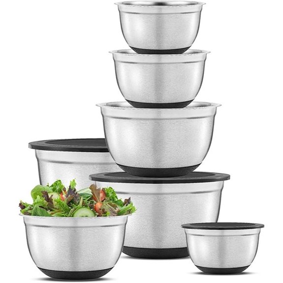 JoyJolt Stainless Steel Mixing Bowls Set with Lids