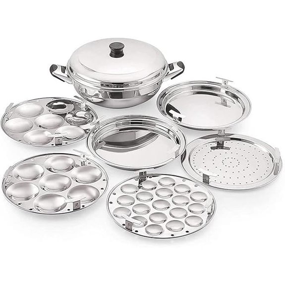 Tabakh Stainless Steel Multi Kadai with Steamer Plates