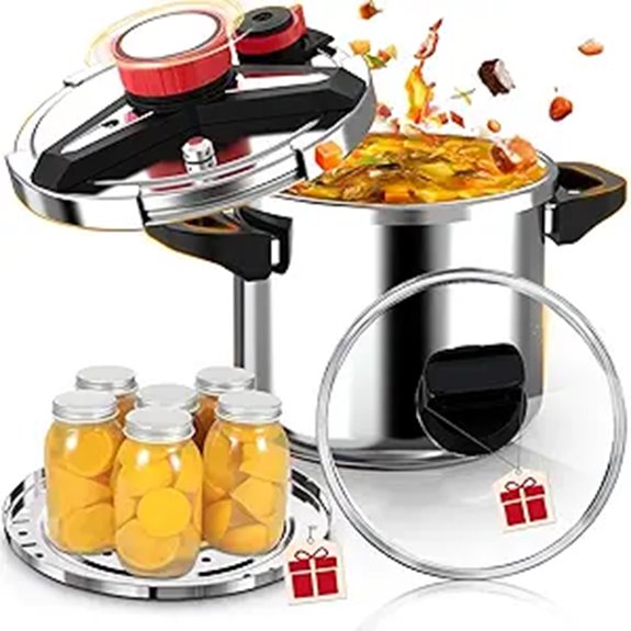 18/8 Stainless Steel 12 Qt Pressure Cooker with Lid