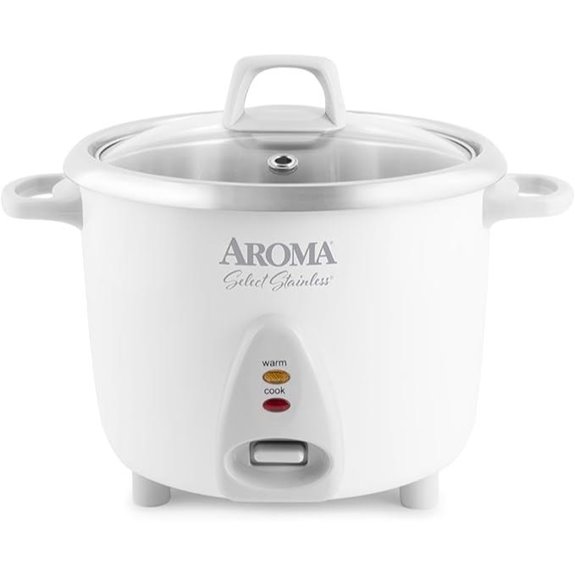 Aroma Stainless Rice Cooker & Warmer (14-Cup)