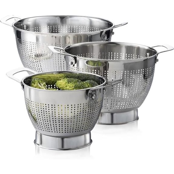 YH-Goods Stainless Steel Colander 3-Piece Kitchen Set