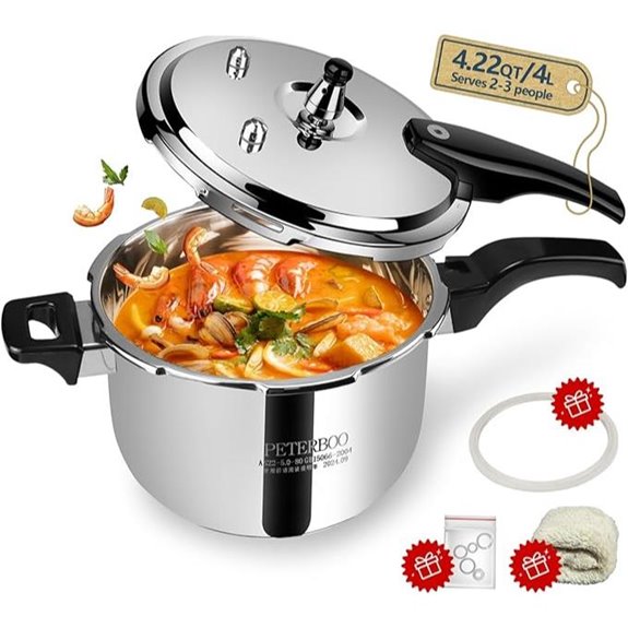 Premium Stainless Steel 4 Qt Pressure Cooker