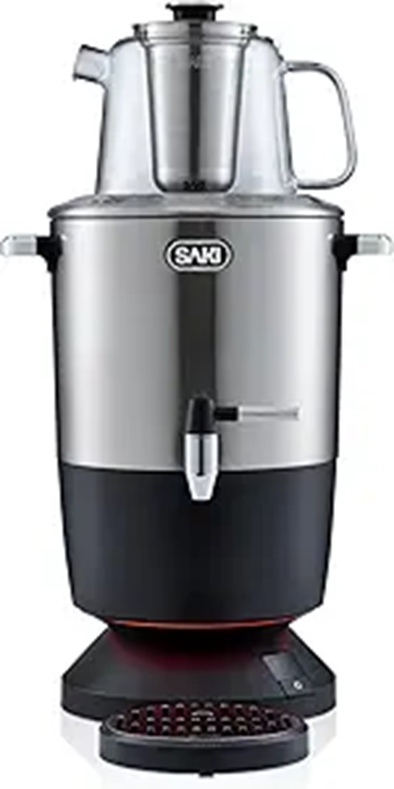 SAKI Electric Samovar 4L Stainless Steel Tea Maker