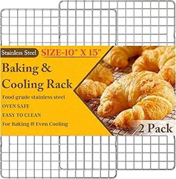 2-Pack Stainless Steel Cooling Racks for Baking