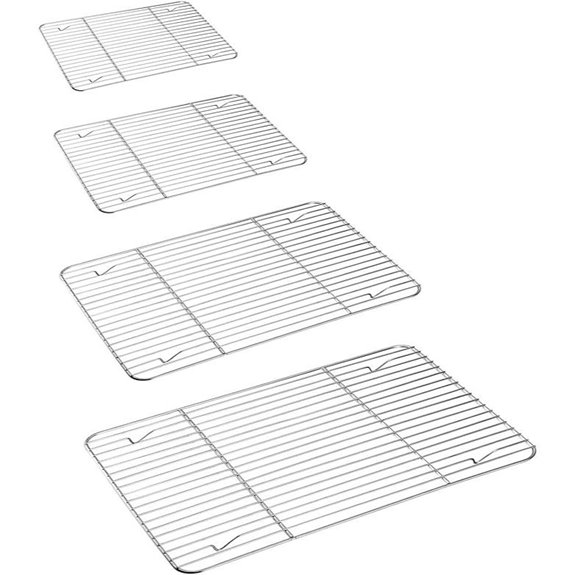 P&P CHEF Baking Cooling Rack Set 4-Piece Stainless Steel