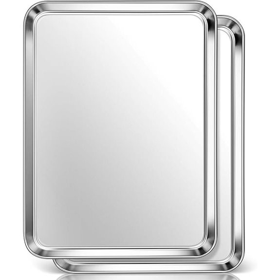 Homikit 2 Pack Stainless Steel Baking Sheets