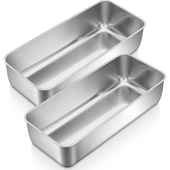 P&P CHEF Stainless Steel Bread Loaf Pan Set (2 Pieces)
