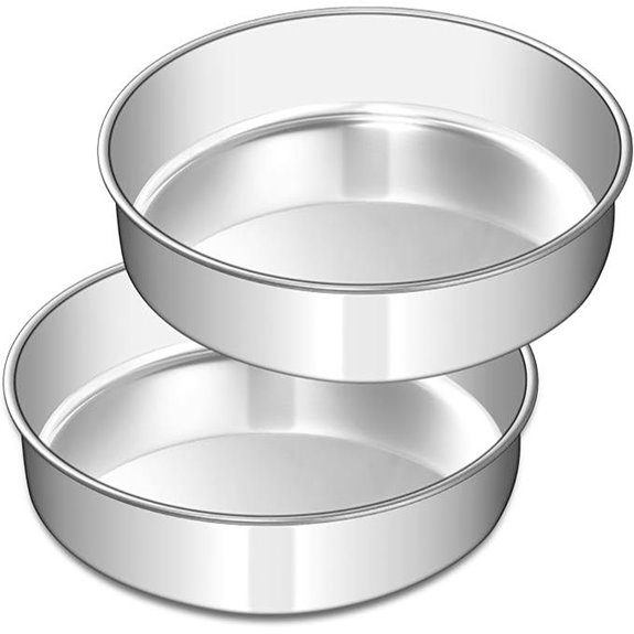 8-Inch Stainless Steel Cake Pan Set (2-Pack)