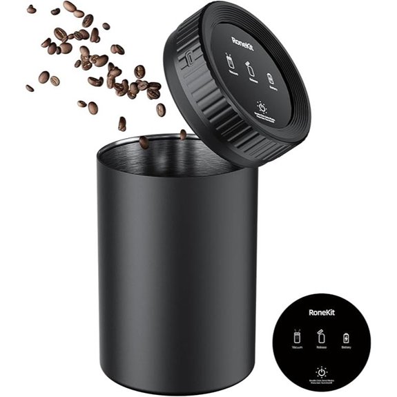 Airtight Stainless Steel Coffee Canister (1.6L)