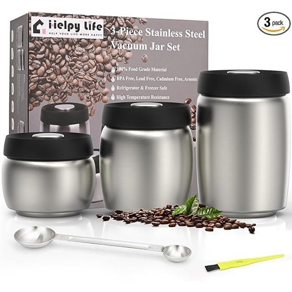 Stainless Steel Coffee Canister with Scoop 2400ml