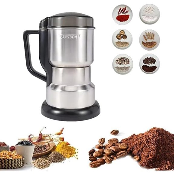 Electric Coffee & Spice Grinder with Stainless Steel Blade