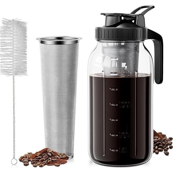 Cold Brew Coffee Maker with Stainless Steel Filter