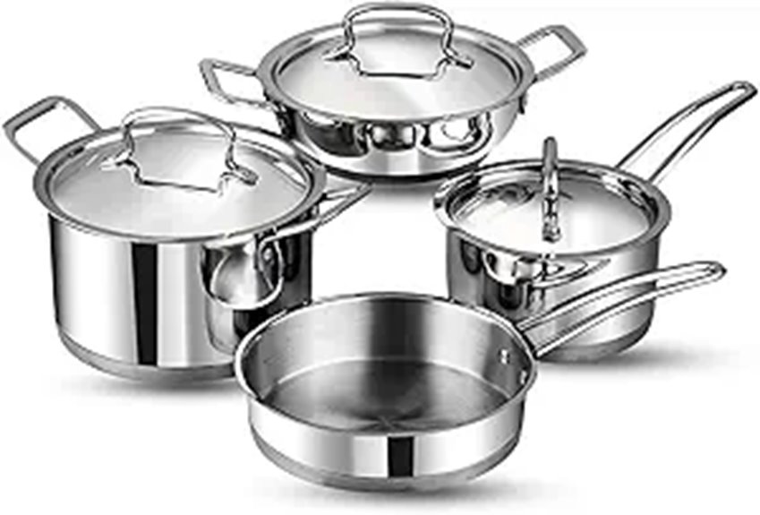 Vinod Classic Stainless Steel Cookware Set (4 Pieces)