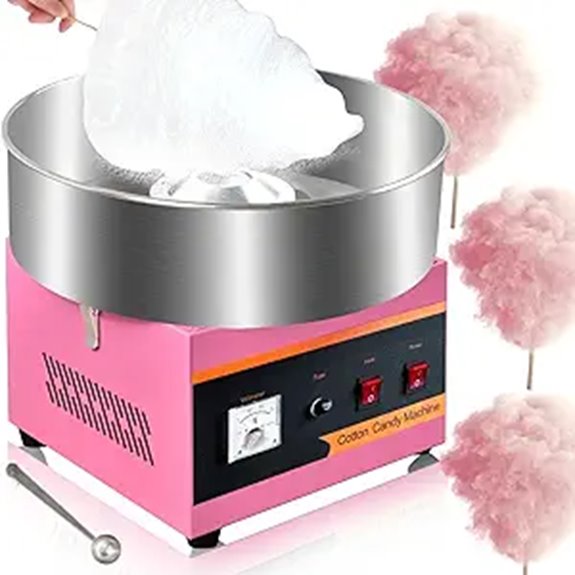 Commercial Cotton Candy Machine with Stainless Steel Bowl