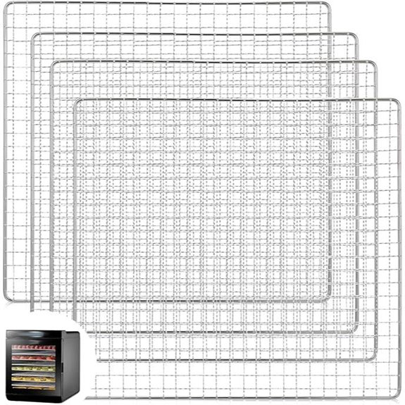 Baderke Stainless Steel Dehydrator Trays (4 Pack)