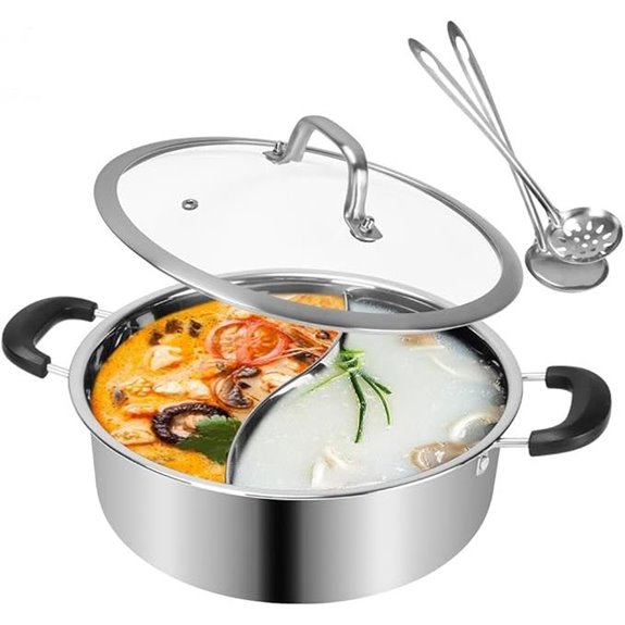 Stainless Steel Shabu Hot Pot with Divider