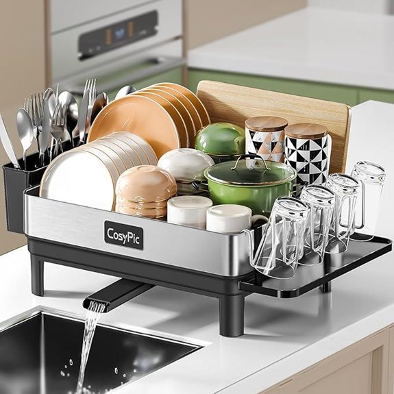 Stainless Steel Dish Drying Rack with Drainage