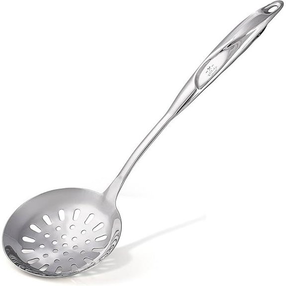 Zulay Stainless Steel Slotted Spoon for Draining