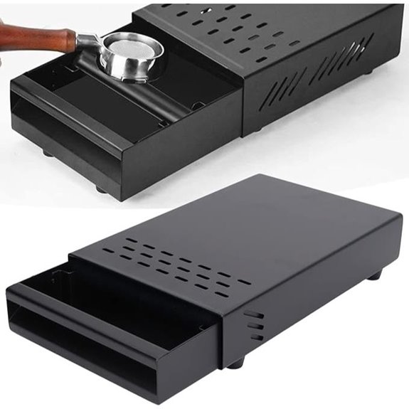 Stainless Steel Espresso Knock Box with Non-Slip Feet