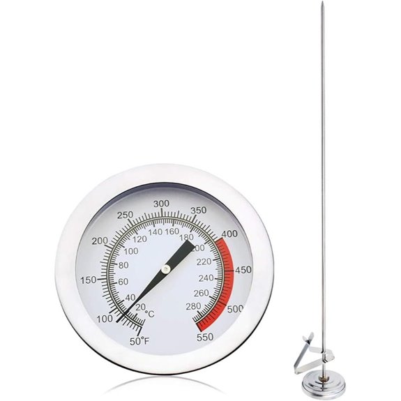 Stainless Steel Deep Fryer & Candy Thermometer