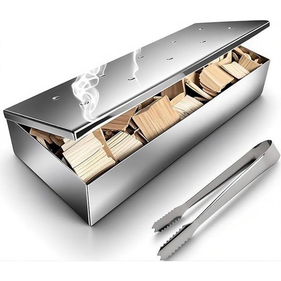 Auisea Stainless Steel Gas Grill Smoker Box