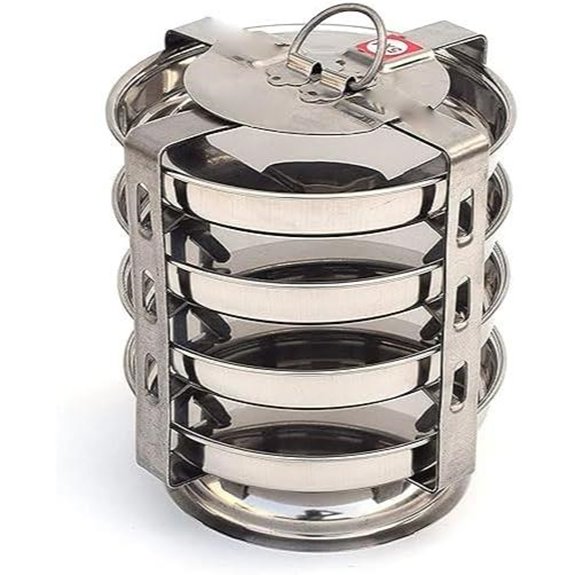 Premium Stainless Steel 4-Tier Idli Dhokla Steamer