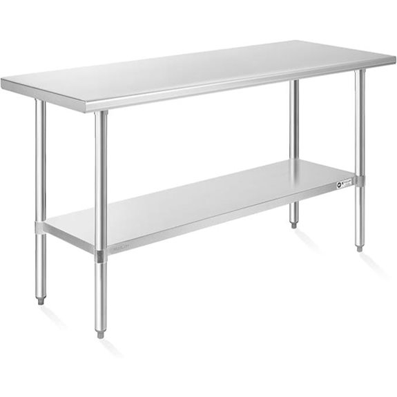 KUTLER Stainless Steel Commercial Kitchen Prep Table
