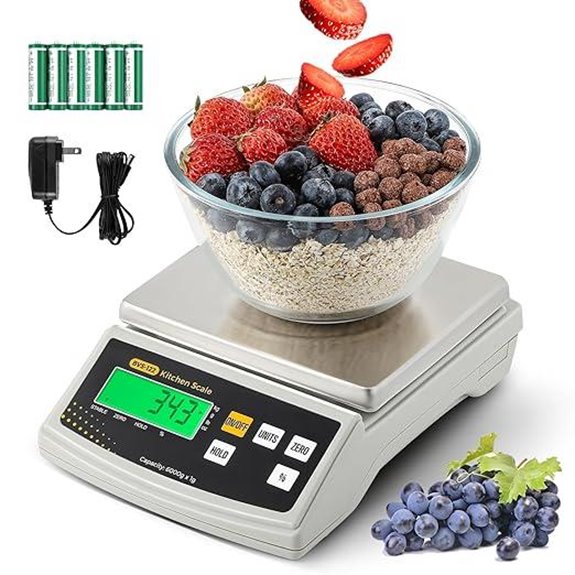Bonvoisin Digital Kitchen Scale 12lb Stainless Steel