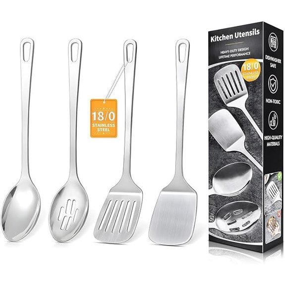4-Piece Stainless Steel Cooking Utensils Set
