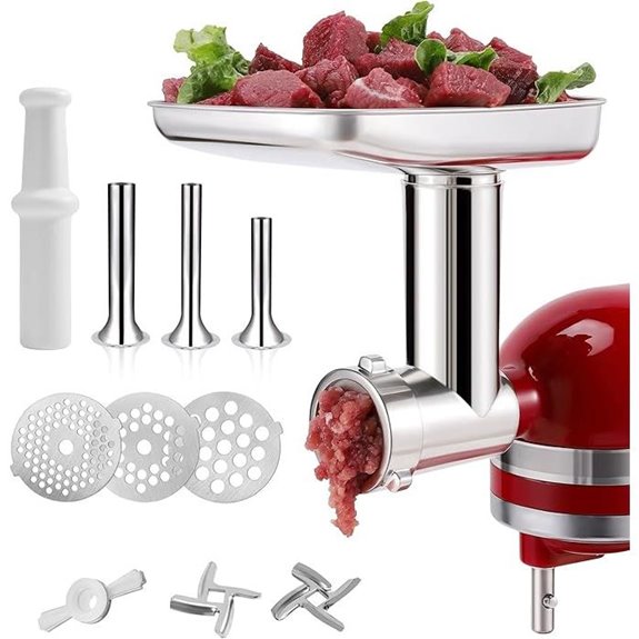 Stainless Steel Food Grinder for KitchenAid Mixers