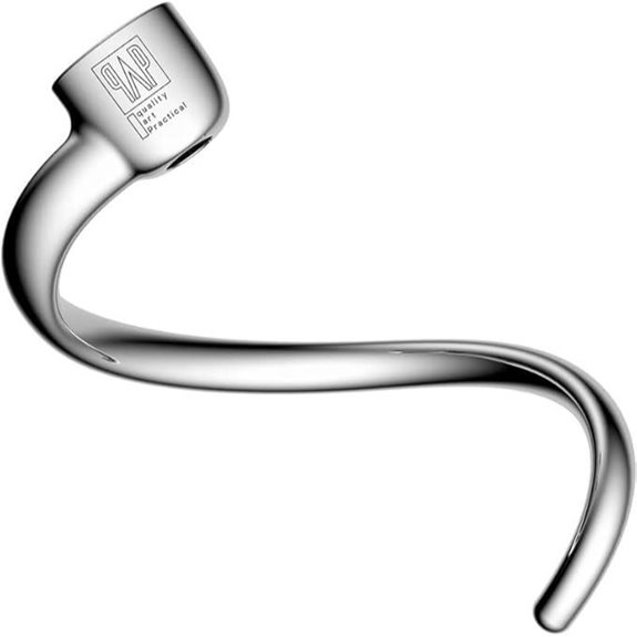 qAp Stainless Steel Spiral Dough Hook for KitchenAid