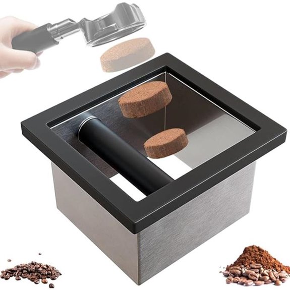 Bottomless Espresso Knock Box Stainless Steel Container