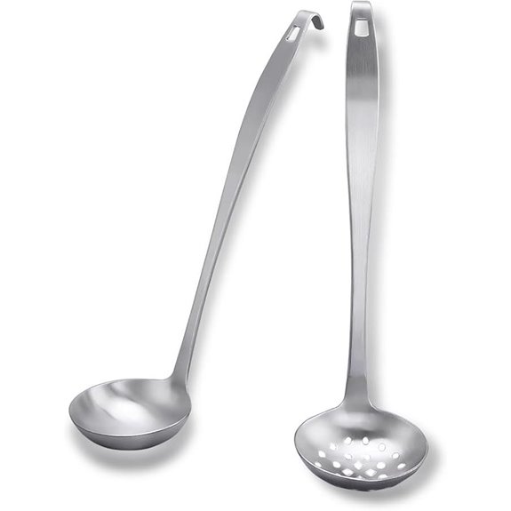 Stainless Steel Soup Ladle Set with Hooks