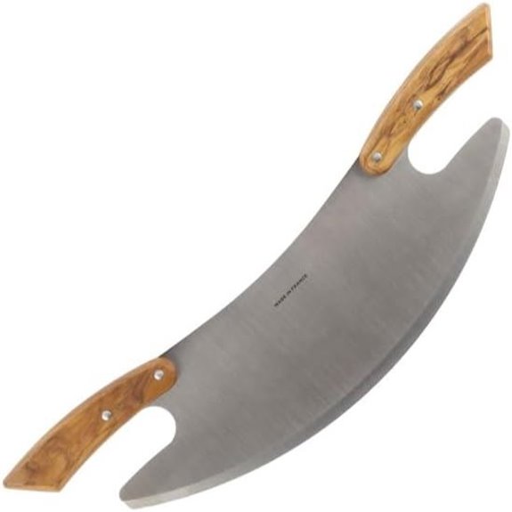 17” Stainless Steel Pizza Cutter with Olivewood Handles