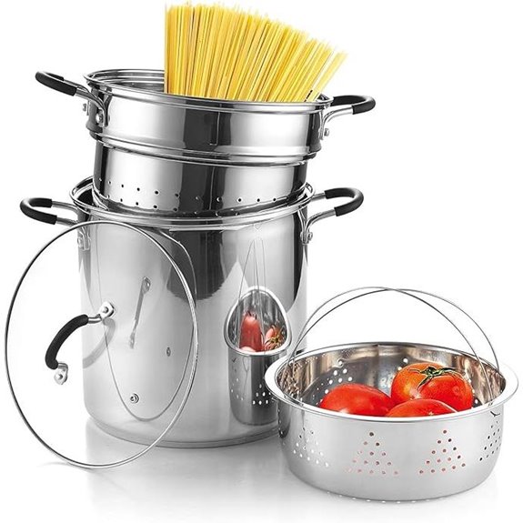Cook N Home 4-Piece Stainless Steel Pasta Cooker Set