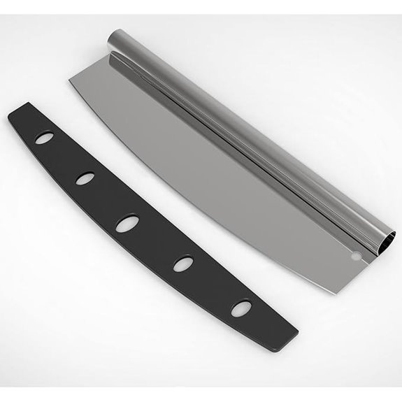 Stainless Steel 14-Inch Pizza Cutter with Cover